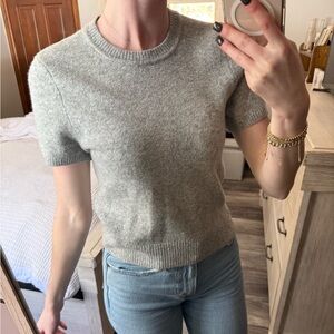 Abercrombie & Fitch Heather Gray Sweater Tee